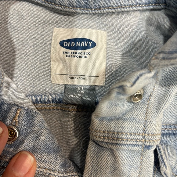 Old Navy Light Blue Jean Jacket with Black Pants - Picture 3 of 8